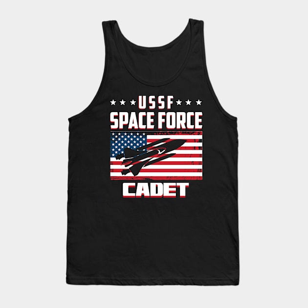 Funny United States Space Force Cadet T-shirt Tank Top by kmpfanworks